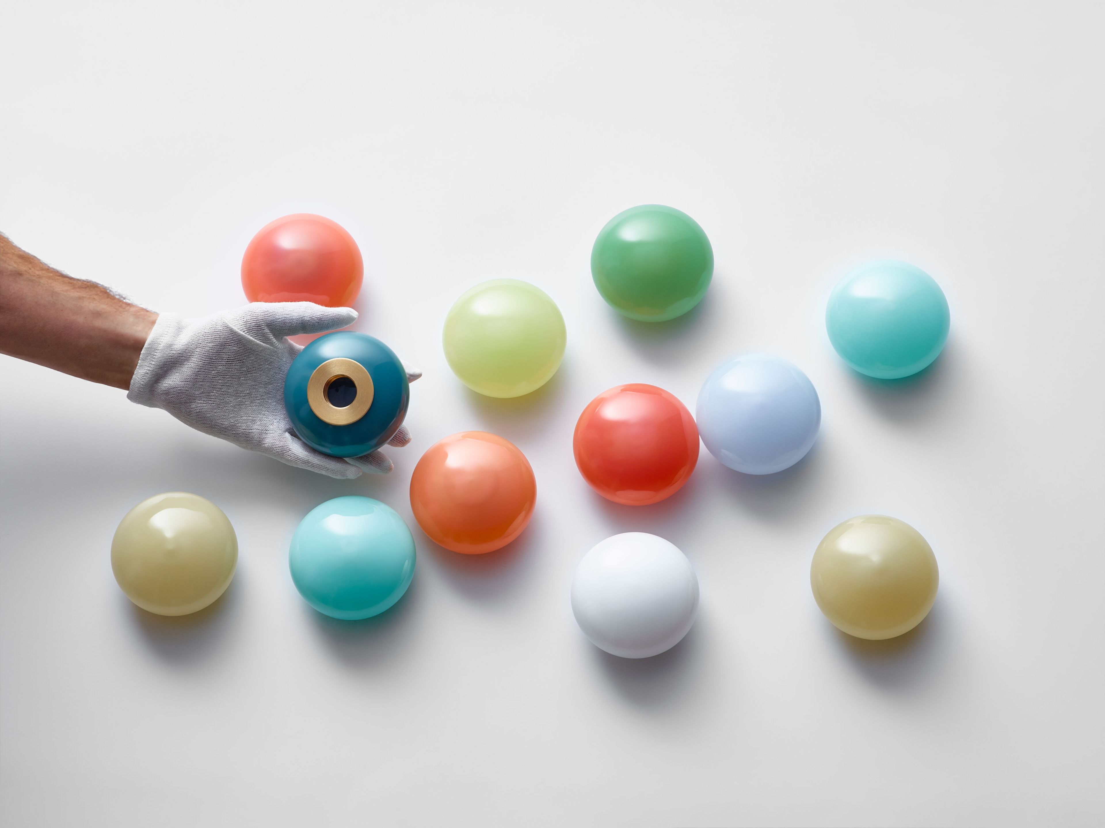 Светодиодный настенный светильник из дутого стекла и латуни SkLO DOT 3X ARCH-00061580 - Вид №5