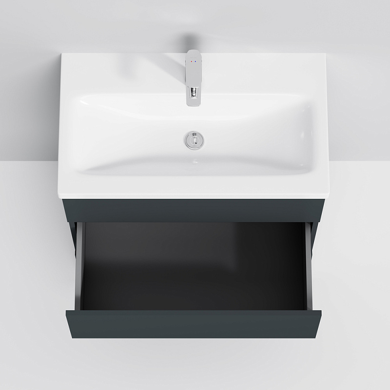 M91FSX0752GM База под раковину напольная 75 см 3 ящика графит матовый AM.PM Gem S  - Вид №3