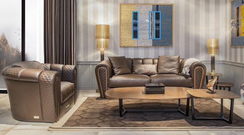 3-х местный кожаный диван Rita curve Santreyd sun-id-1417039 - Вид №2