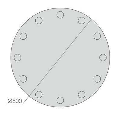 Зеркало гримерное круглое с подсветкой "Крайс" GRAUM ДИЗАЙНЕРСКИЕ 304058 Зеркальный  - Вид №1