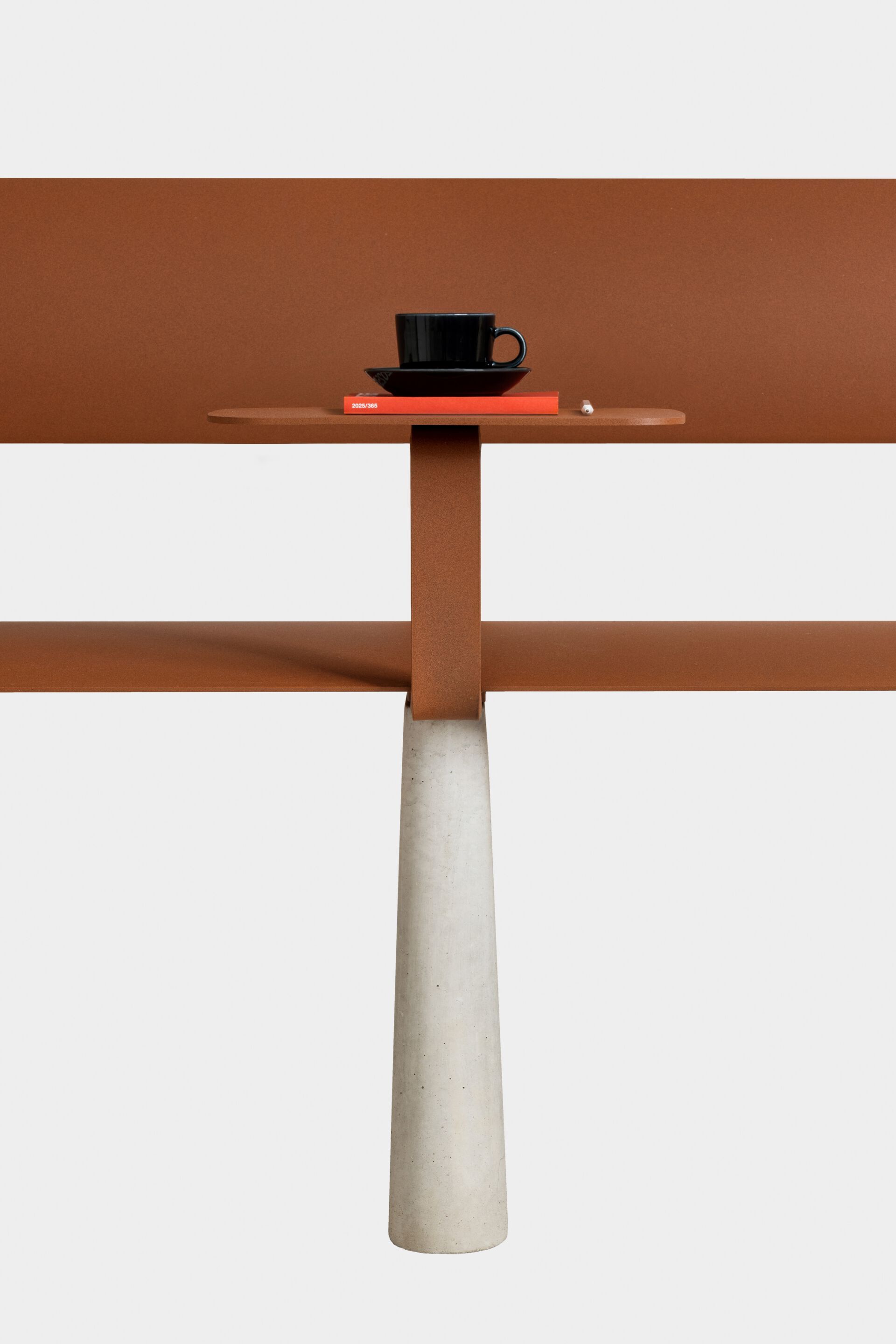 Стальная скамья с порошковым покрытием со спинкой FUNCTIONALS BEN ARCH-00041367 - Вид №5