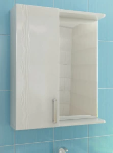 Зеркало Atlantic 1-600 левый, без электрики600⨉150⨉700 мм белый