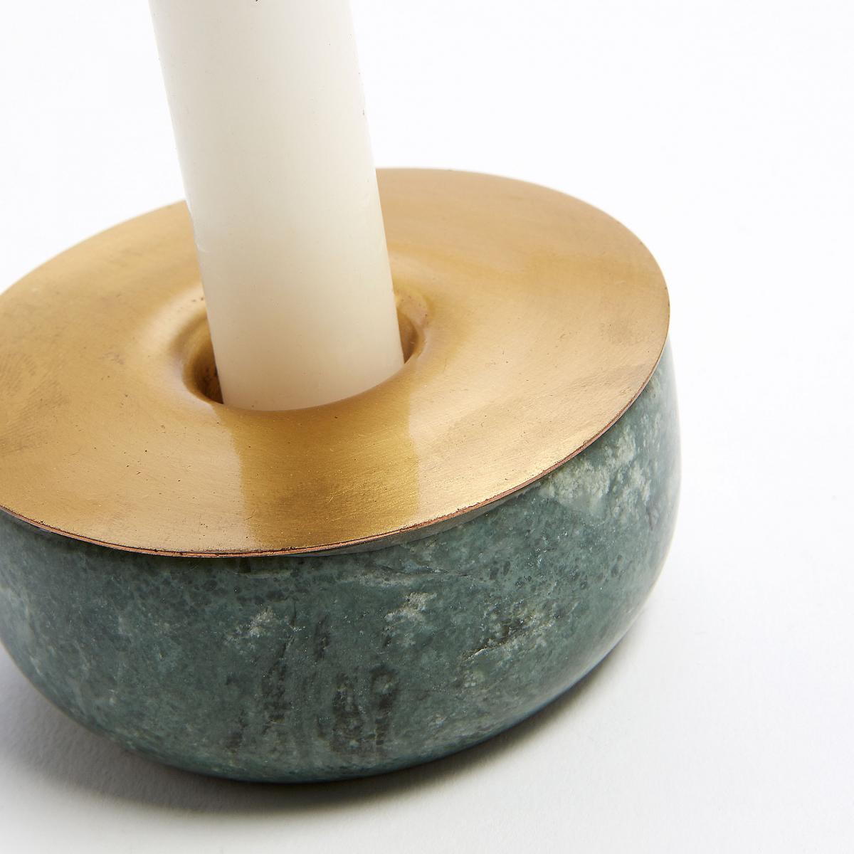 064792 Подсвечник мраморный латунь La Forma Checks  - Вид №1