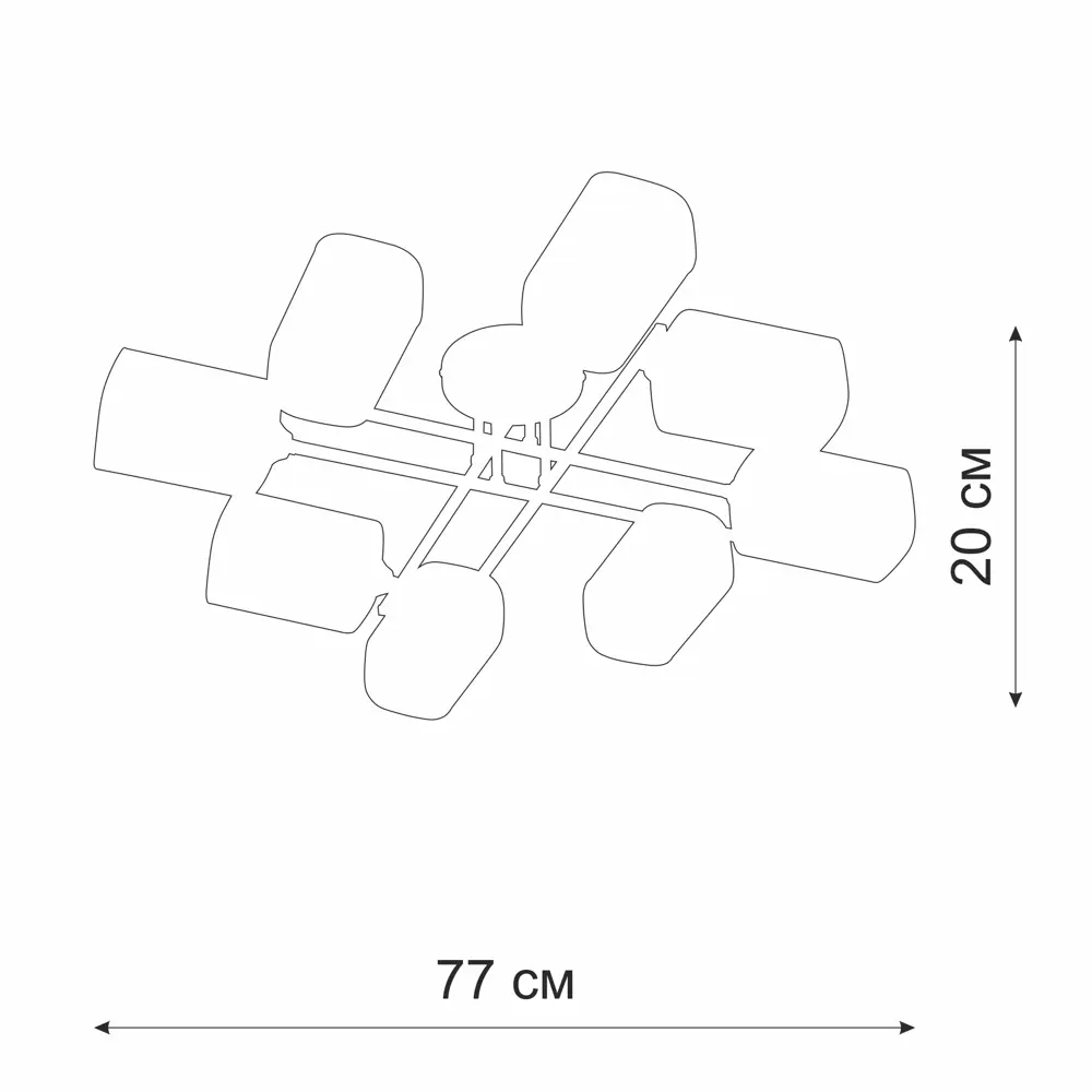 Люстра потолочная Vitaluce Гренада 8 ламп 24м² E27 цвет коньячная бронза темная STLM-2032351 - Вид №1