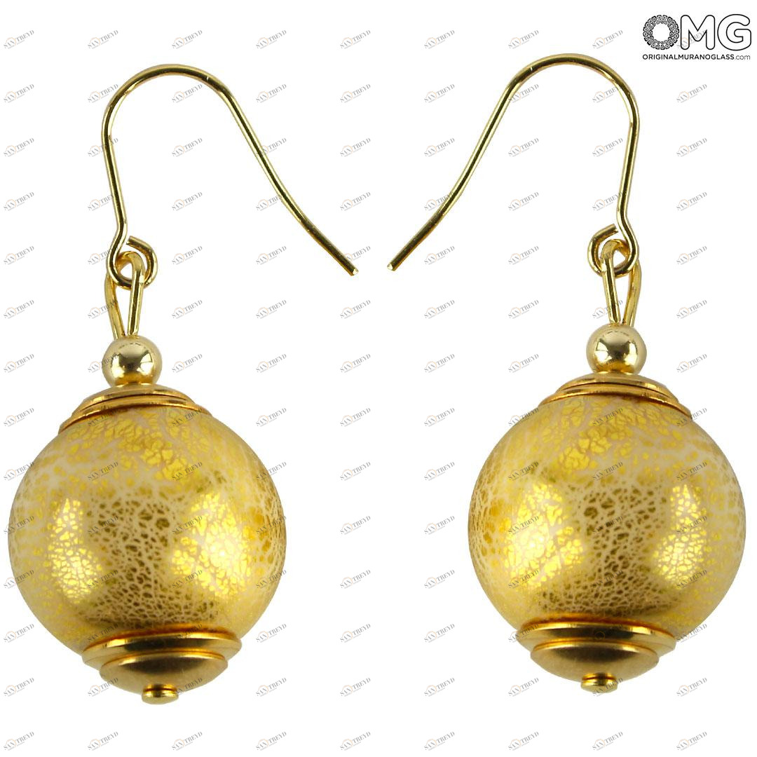 4666 ORIGINALMURANOGLASS Серьги Пенелопа - муранское стекло OMG 1 см 