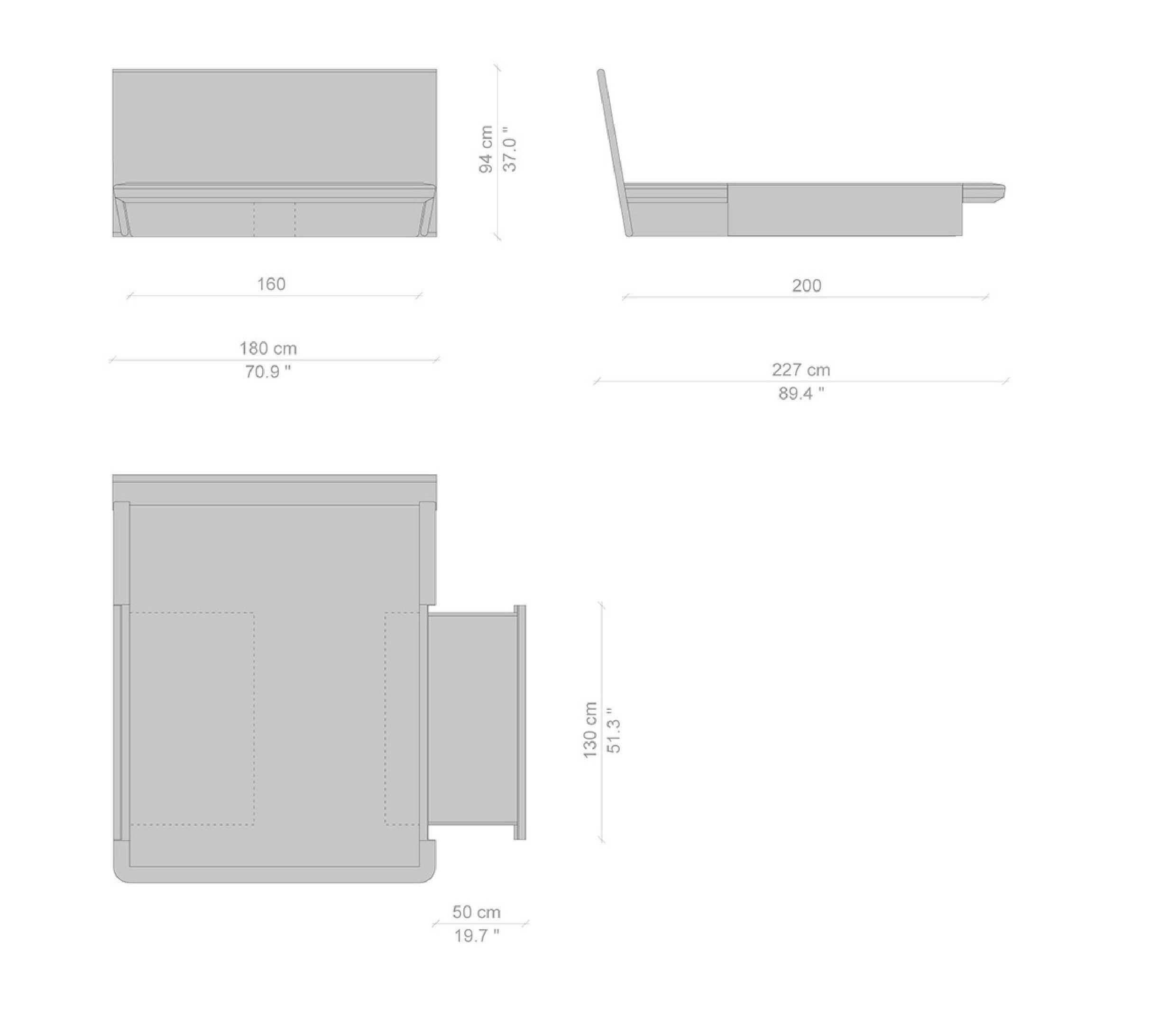 Кровать с изголовьем из ясеня CASSINA ACUTE ARCH-00017163 - Вид №3