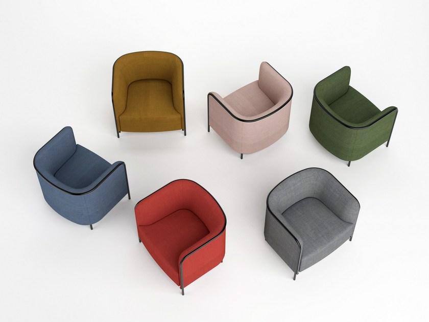 GABER Кресло из ткани с подлокотниками Place 280. - Вид №8