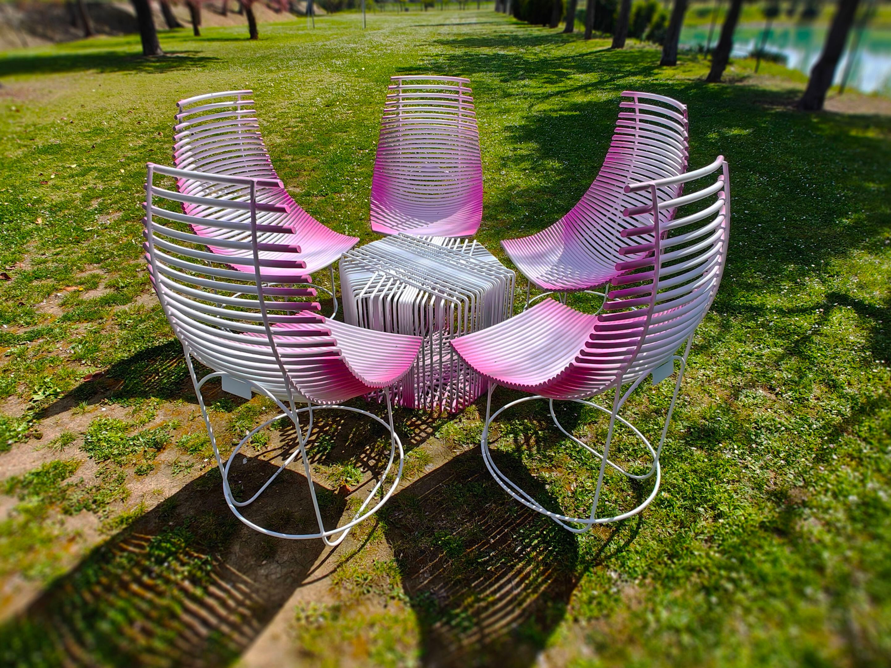 Гостиная сад набор из оцинкованной стали с фотокаталитической обработкой Creazione SUGO PETALI ARCH-00063965