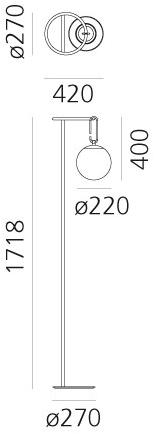 Artemide Светодиодный торшер прямого света Nh sun-id-1484102 - Вид №3