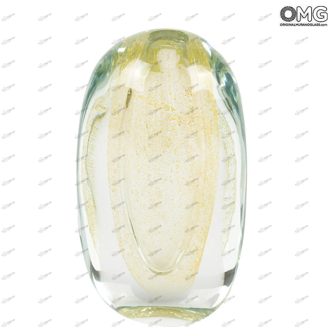 2919 ORIGINALMURANOGLASS Ваза Купол - Золотая коллекция - Original Murano Glass OMG 13 см 