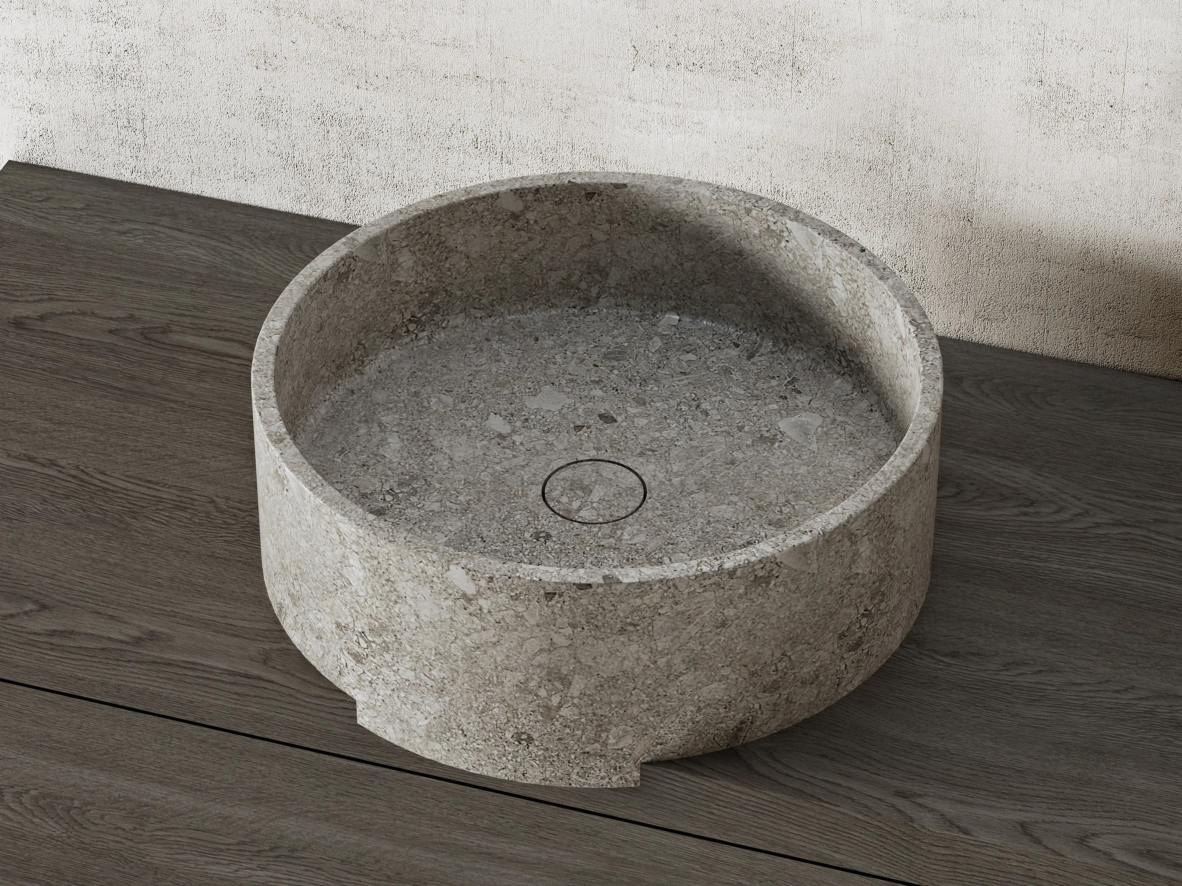 Круглый умывальник из натурального камня Davani Parallel ARCH-00144556 - Вид №1