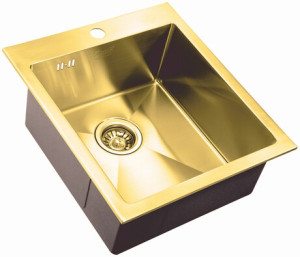 Мойка кухонная ZorG Inox R SZR-4551 BRONZE из нержавеющей стали, бронза