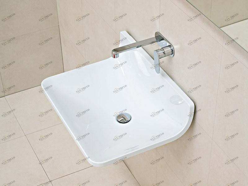 Pt64l Подвесная раковина настенная овальная Ceramica Flaminia Plate белая