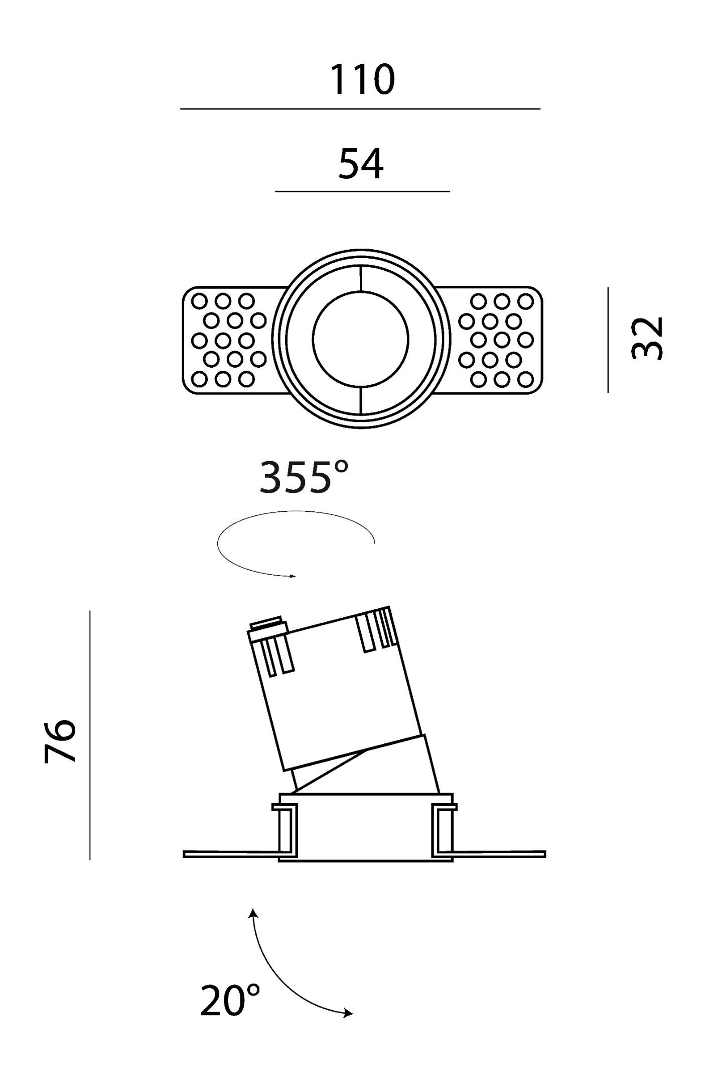 Алюминиевый регулируемый светодиодный прожектор Lucifero's Best ARCH-00151198 - Вид №10
