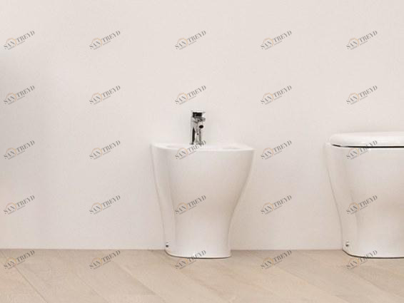 Приставной унитаз напольный Белый ArtCeram TEN Италия sun-id-1422789