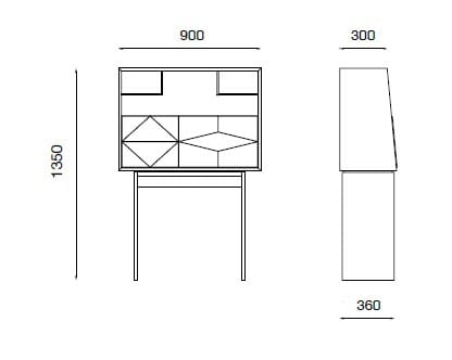 Буфет из ацетата целлюлозы с откидными дверцами Porro линия ARCH-00070852 - Вид №6