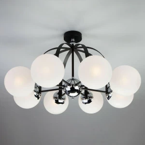 Потолочная люстра Eurosvet Globe 70082/8 хром/черный EUROSVET ДИЗАЙНЕРСКИЕ, GLOBE 184388 Белый