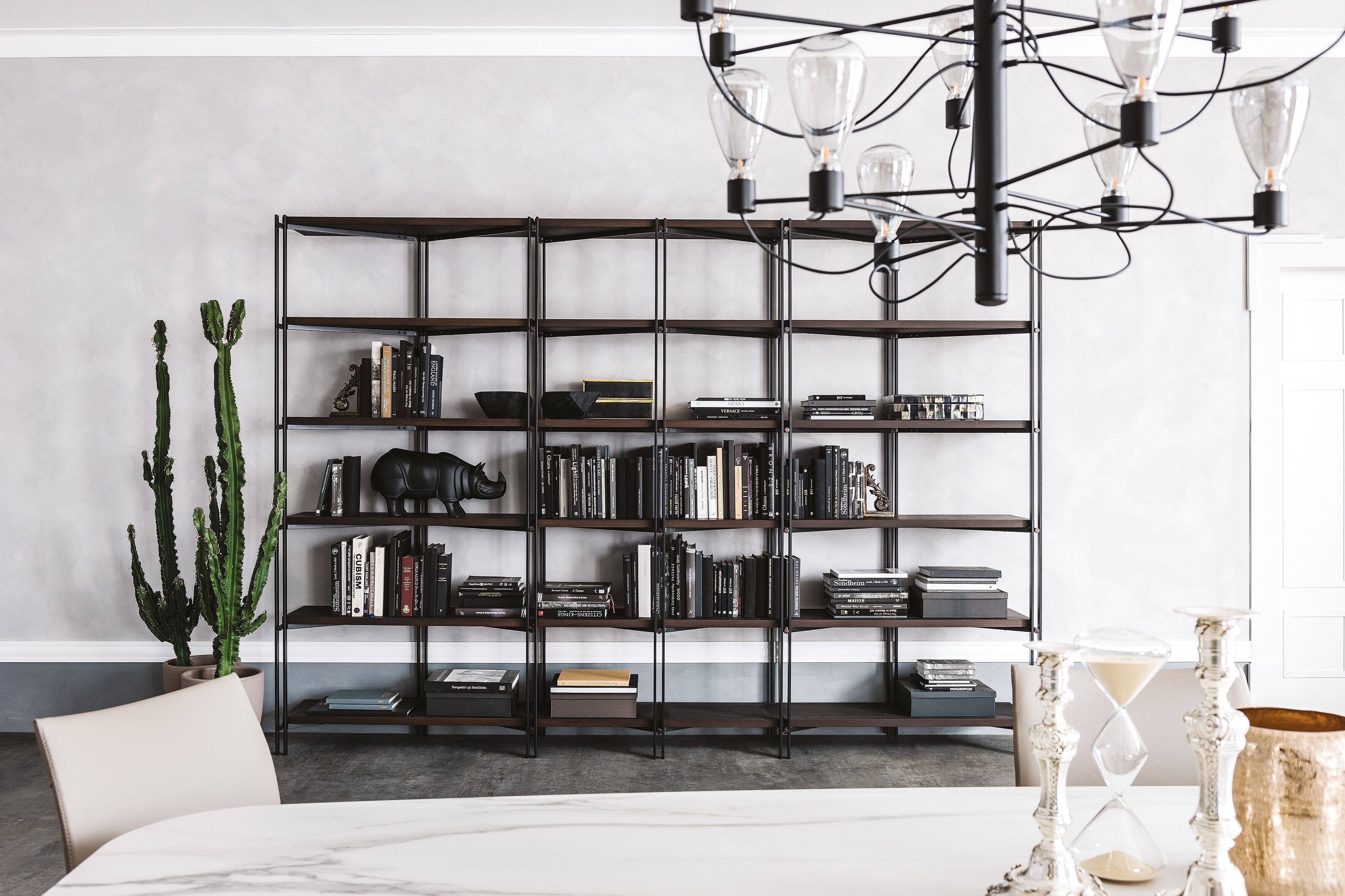 Книжный шкаф из стали и дерева Cattelan italia HUDSON ARCH-00106612 - Вид №2