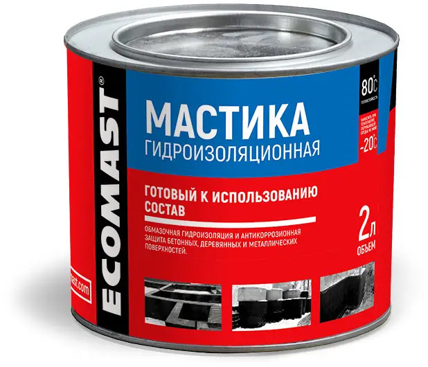 90378859 Мастика гидроизоляционная Ecomast 2л STLM-1018910