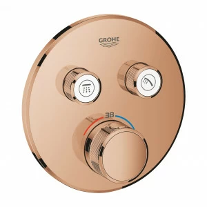 Внешняя часть термостатического смесителя для душа GROHE Grohtherm SmartControl, теплый закат, глянец (29119DA0)