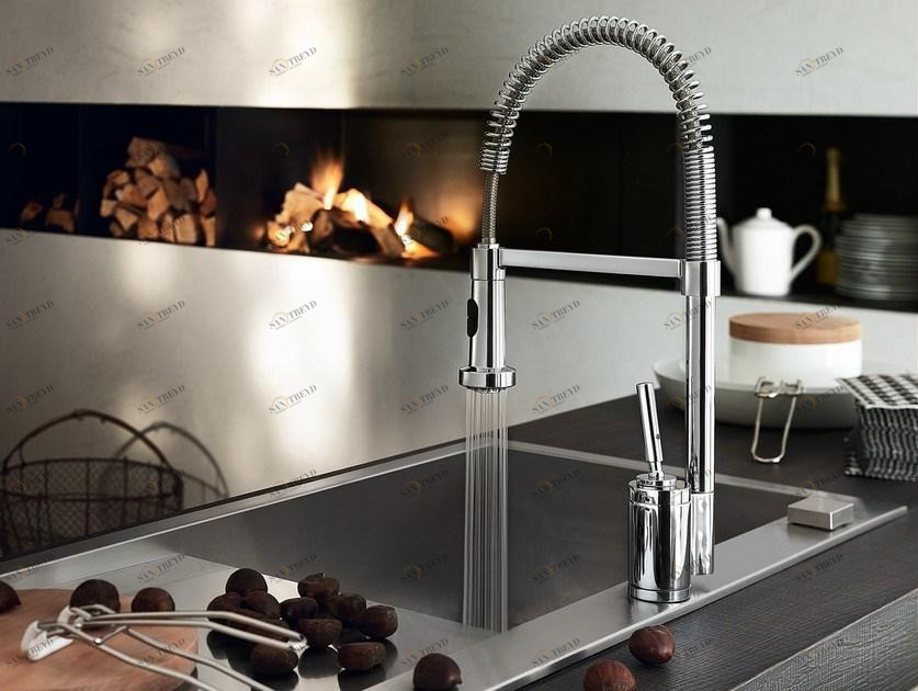 Nobili Rubinetterie Хромированный кухонный смеситель на одно отверстие Billy Oz45300/3cr