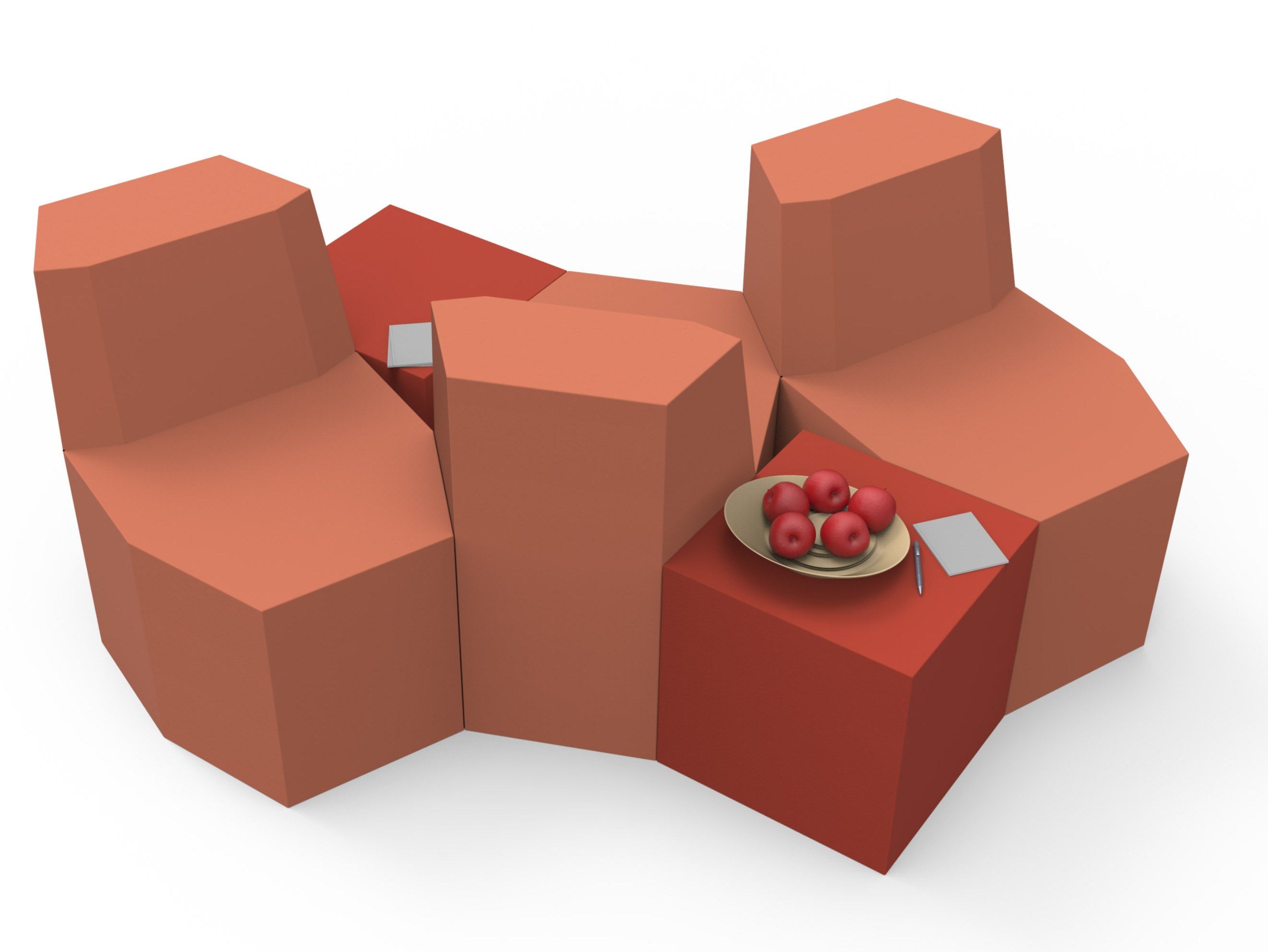 Модульная скамья из пены QM со спинкой Quinze & Milan Gap ARCH-00103317 - Вид №1