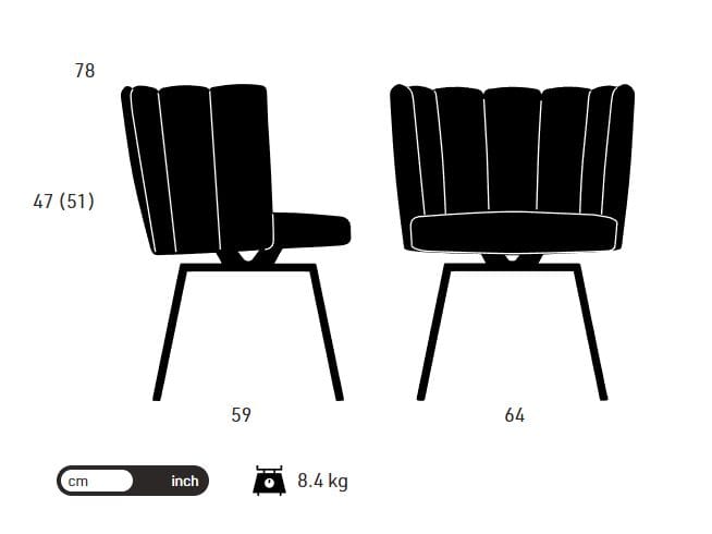 Вращающийся мягкий стул с подлокотниками KFF ARCH-00038436 - Вид №9
