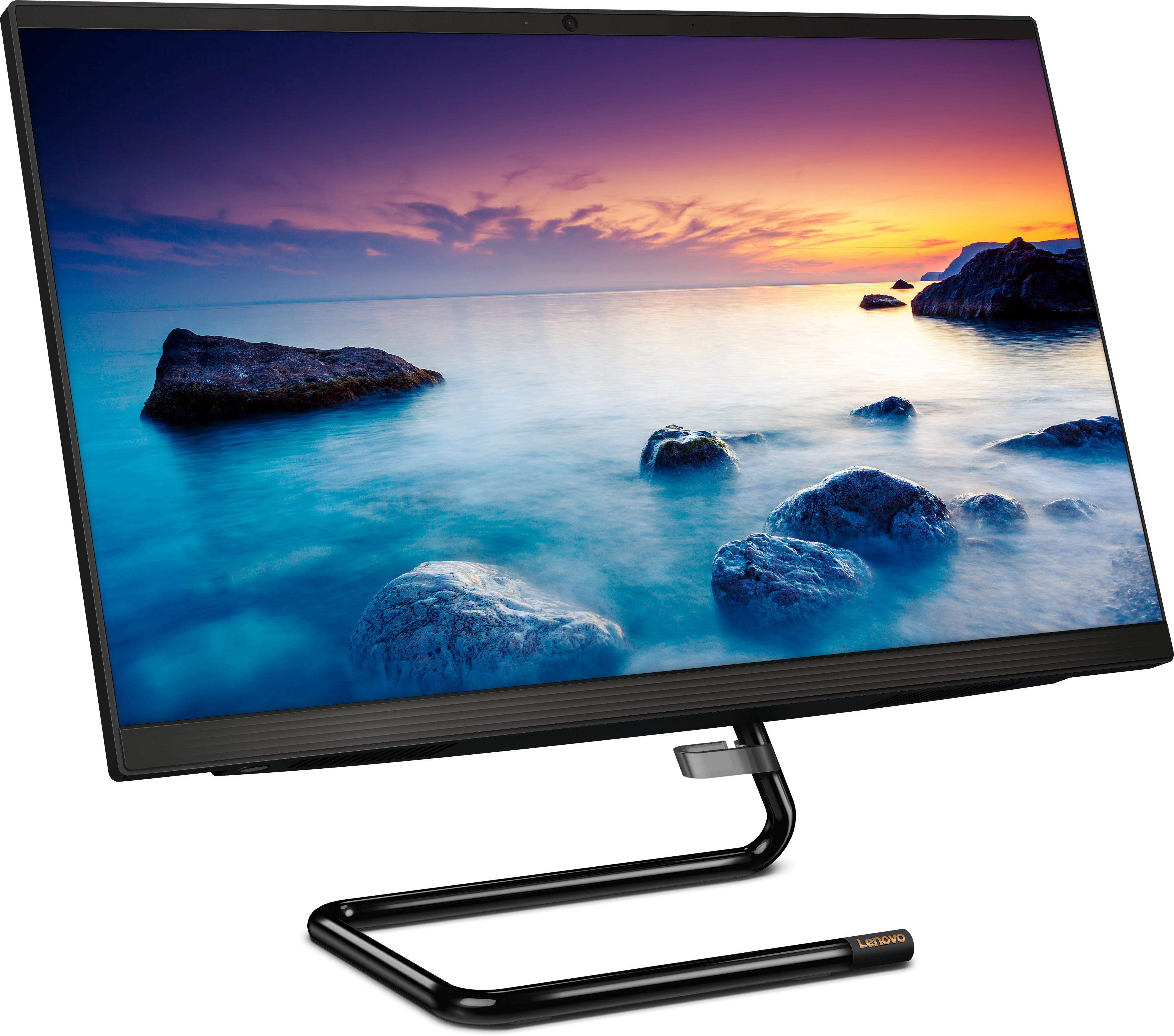 F0EW0011RK ideacentre aio 3 24are05 23.8"(1920x1080)/amd ryzen 3 4300u(2.7ghz)/8192mb/1000+128ssdgb/dvdrw/int:amd radeon/bt/wifi/war 1y/6kg/black/dos + keyboard, mouse usb Lenovo Santreyd  - Вид №5