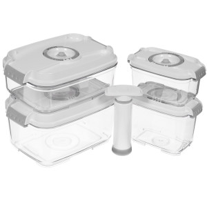 1625936 Набор вакуумных контейнеров STATUS VAC-REC-Smaller White 0.8 л, 1.4 л, 0.5 л, 2 л