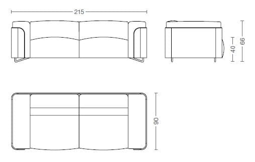 2-местный кожаный диван GIOPAGANI SAINT-GERMAIN ARCH-00060612 - Вид №7
