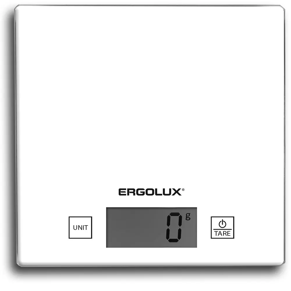92705444 Весы кухонные Ergolux до 5 кг, 150*150 мм белые STLM-0867210