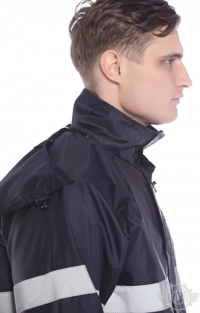 65798 Куртка-ветровка с СВП синяя  Непромокаемая спецодежда  размер 48-50/182-188  - Вид №10