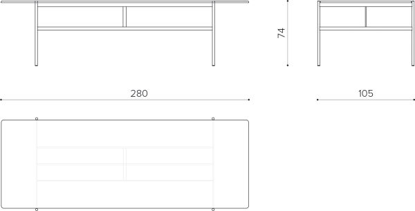 BL 280 Стол 280х105 см True Design Blade - Вид №1