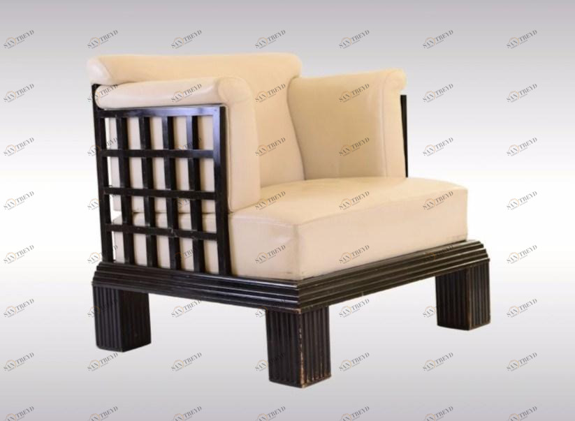 Woka Lamps Vienna Кожаное кресло с подлокотниками sun-id-1474348