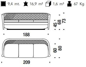 Moroso Стеганый диван Timeless sun-id-1353315 - Вид №2