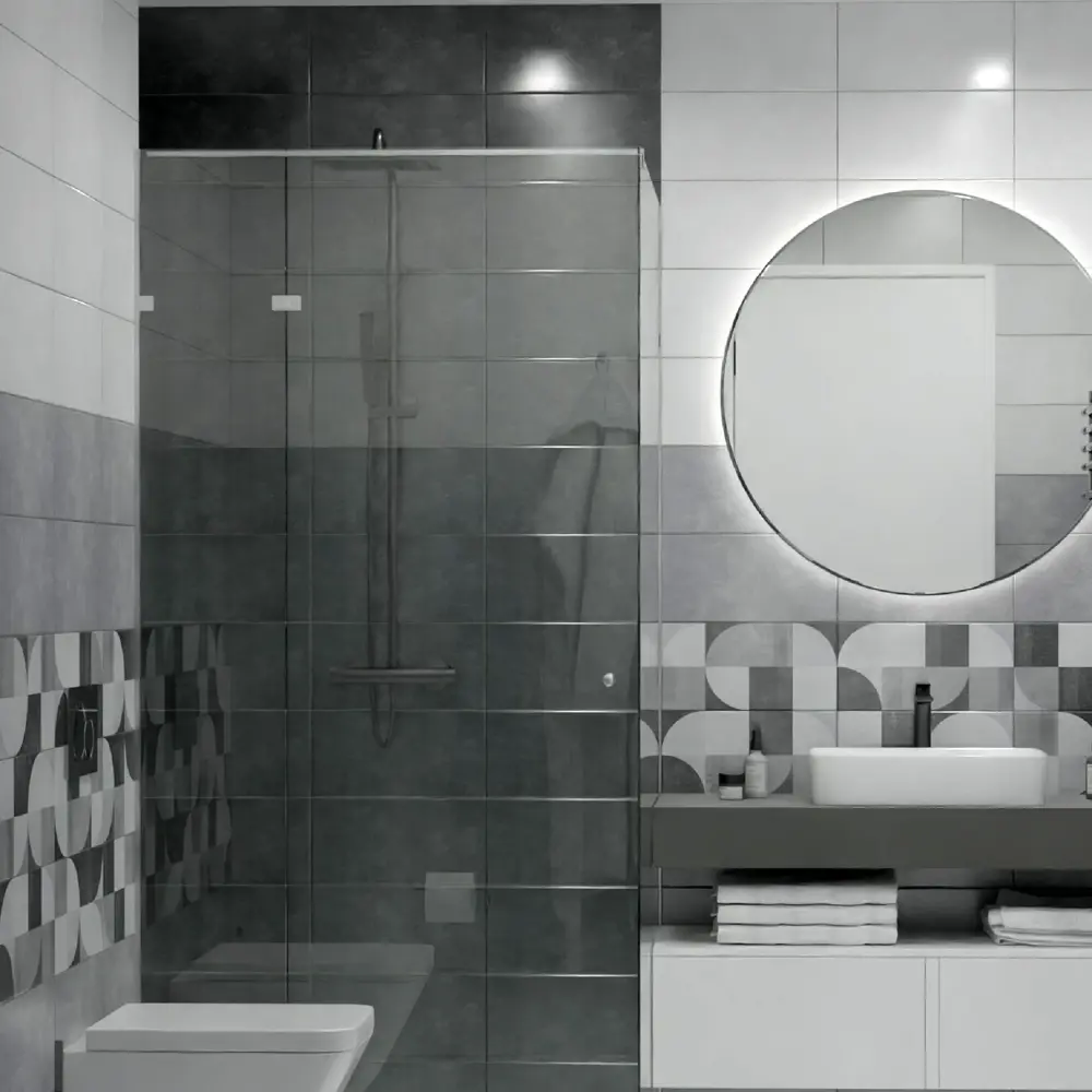 Нефрит-Керамика Флисс — настенная плитка графит для стильного интерьера 89232590 STLM-0944183