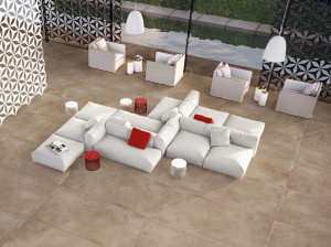 Пол / керамогранит с эффектом цемента