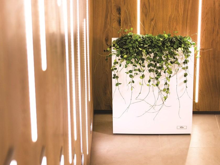 Hobby Flower Высокий прямоугольный горшок из нержавеющей стали с автоматическим поливом Steel plus sun-id-1377263 - Вид №1