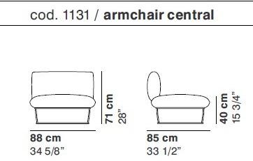La Cividina Кресло из ткани с подлокотниками Bernard sun-id-1347392 - Вид №7