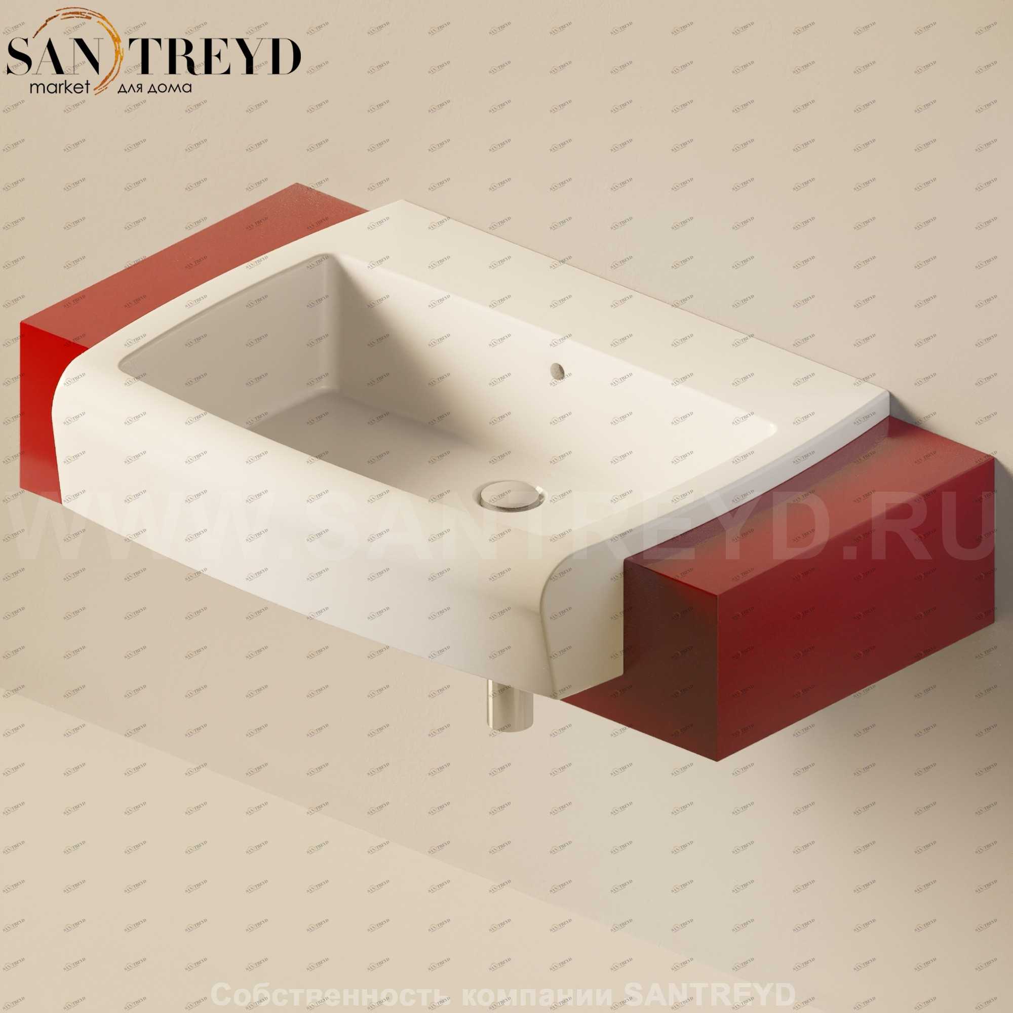 Flaminia UNA Консоль для раковины от 100 до 200 см красная UNA75M1.3011 Ceramica Flaminia UNA75M13011
