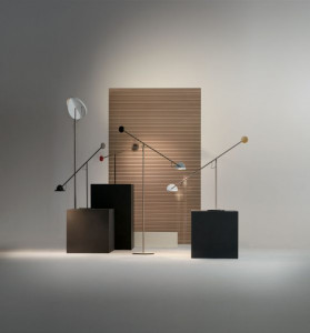 095204 Торшер P никель + бело-красный Marset Copernica