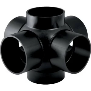 GEBERIT 365.610.16.1 Крестовина двухплоскостная шаровая Geberit PE 88,5°, четверная, соединения 90° смещенные