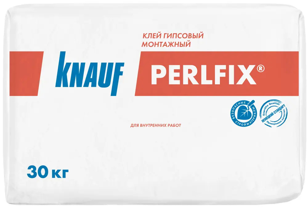 KNAUF Перлфикс - гипсовый монтажный клей для внутренней отделки 30 кг 10074214