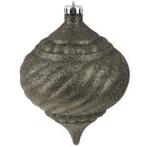 93724382 Ёлочная игрушка волчок Monte Christmas, 18x14см Серый/Серебристый 1шт STLM-0964227