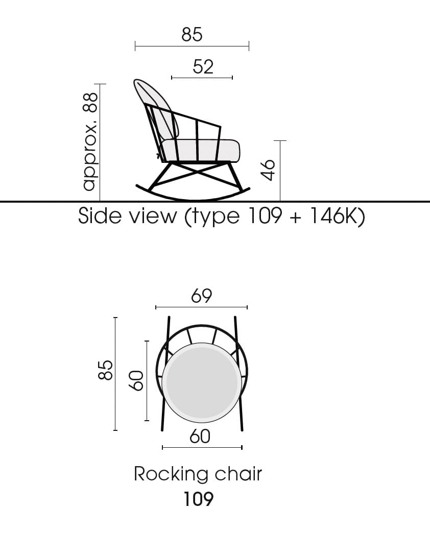 Тканевое кресло-качалка с подлокотниками Bullfrog OD GIN ARCH-00010306 - Вид №1