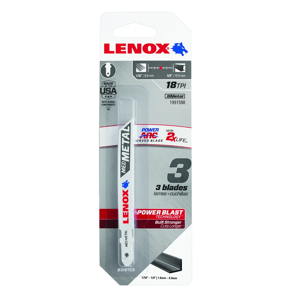 Пилки для лобзика по металлу B318TC Lenox, 3 шт STLM-2138621 - Вид №4