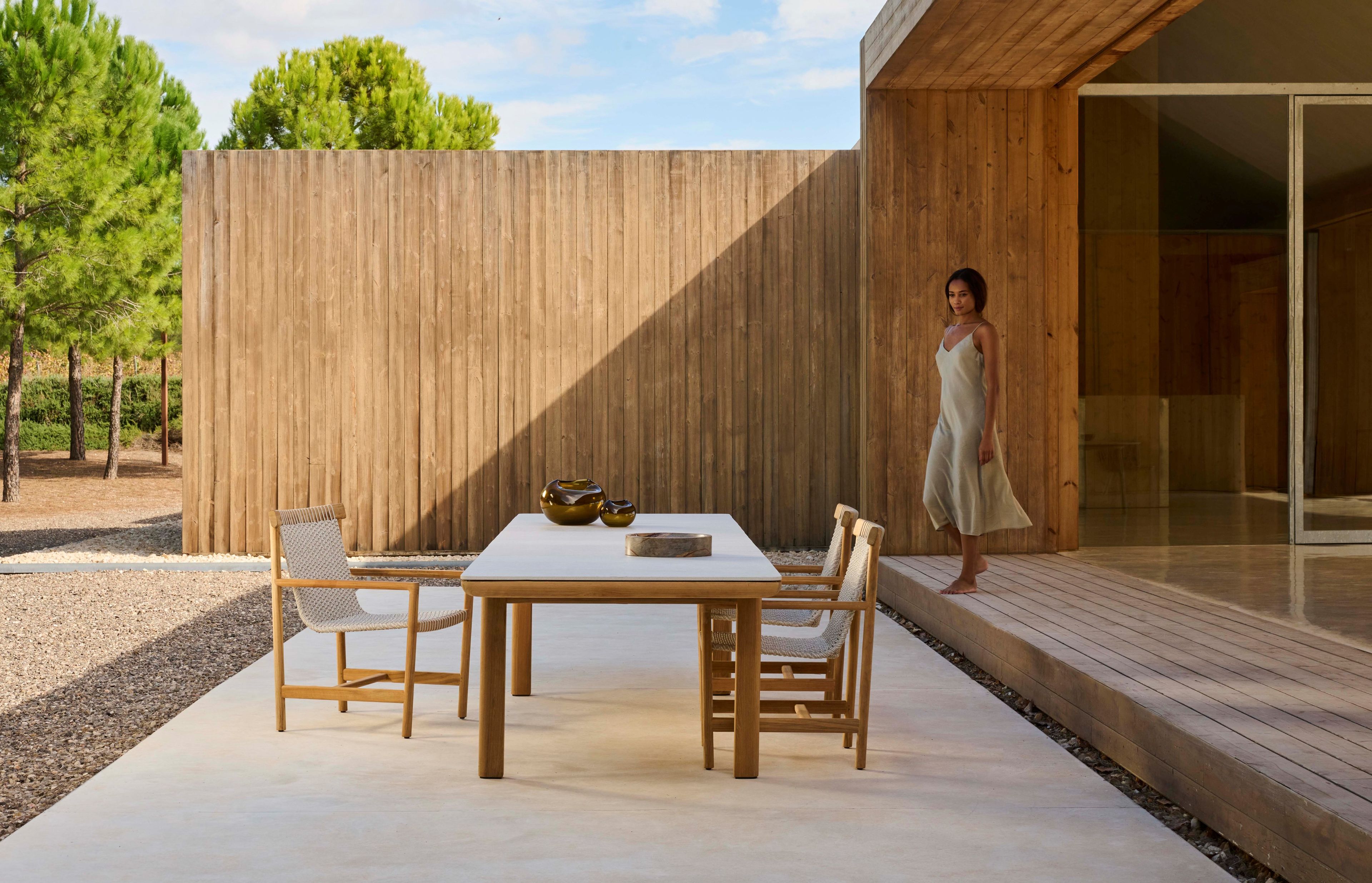 Прямоугольный обеденный стол из тикового дерева TRIBÙ Amanu ARCH-00068627 - Вид №4