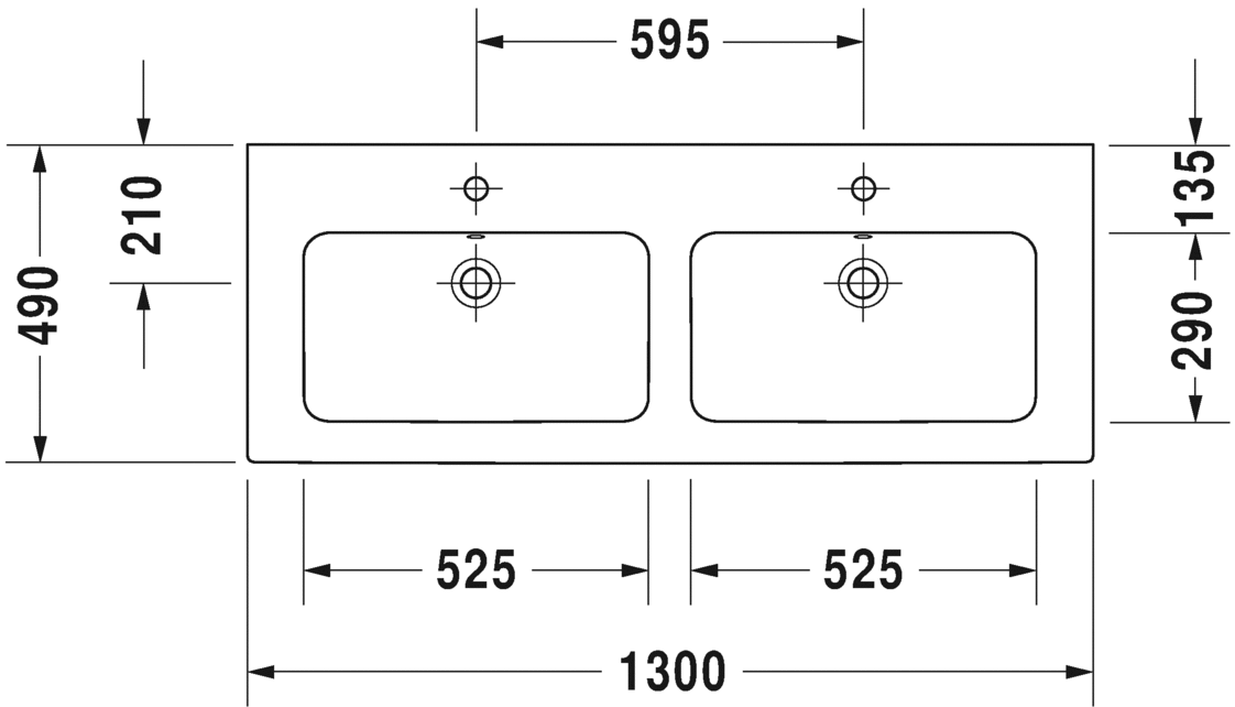 2336133230 Подвесная раковина настенная овальная Duravit ME BY STARCK - Вид №1