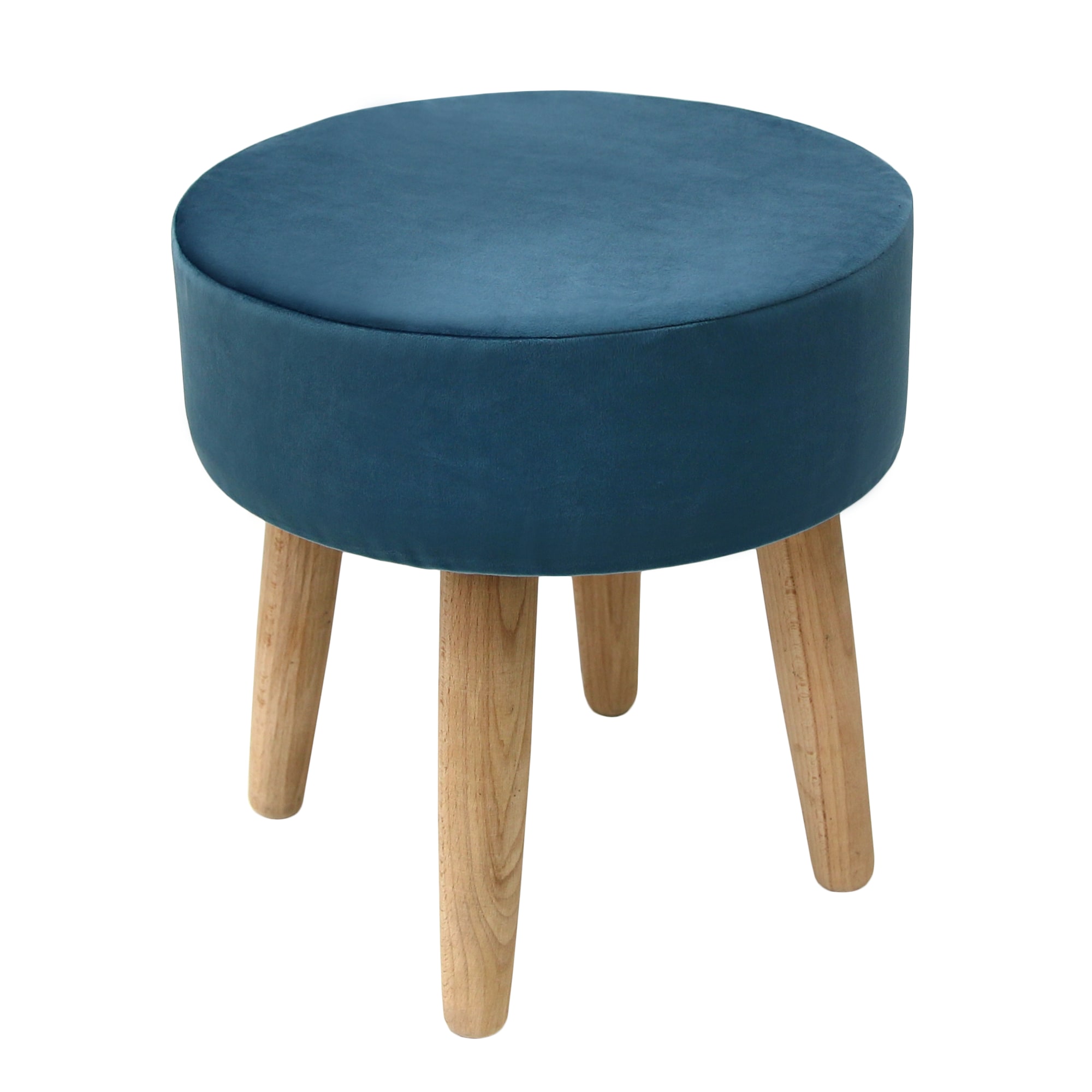 82978494 Табурет с мягкой обивкой, круглый, цвет синий Santreyd 