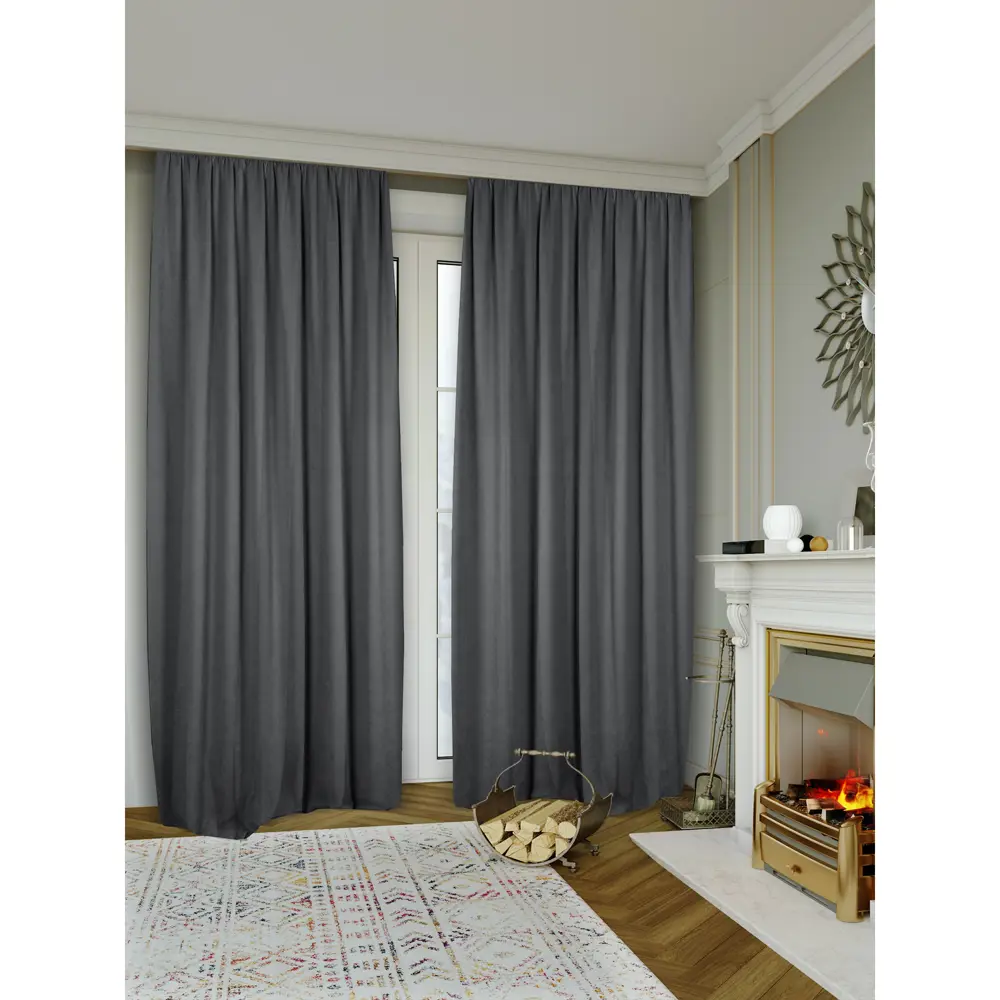 Santreyd Ткань Канвас блэкаут цвет асфальт для идеальных штор 89343104 STLM-1340692 - Вид №4